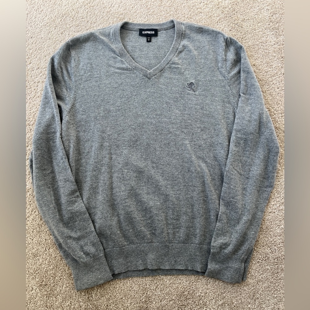 Express Men's Gray Sweater Size Medium